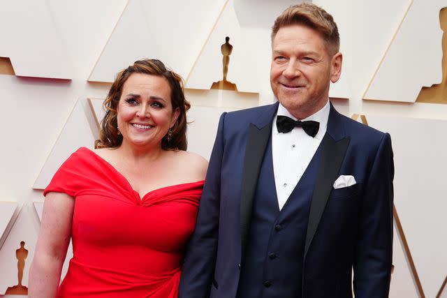 Jeff Kravitz/FilmMagic Lindsay Brunnock and Kenneth Branagh at the 94th Annual Academy Awards in 2022.