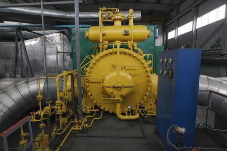 Pressure compressor is pictured at Romny gas compressor station in Sumy region October 16, 2014. Picture taken October 16, 2014. REUTERS/Valentyn Ogirenko