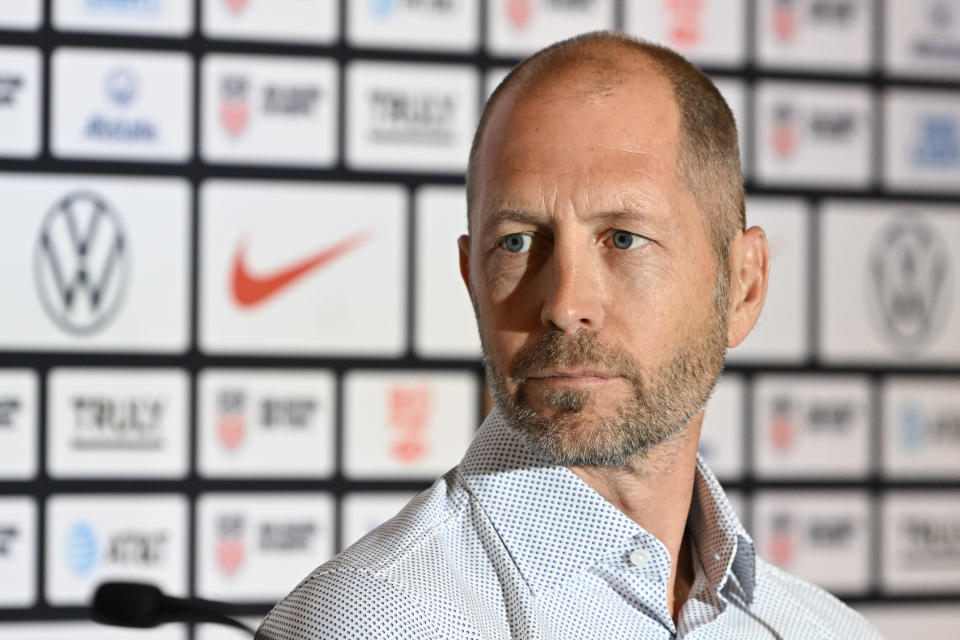 LAS VEGAS, NEVADA - JUNE 16: Gregg Berhalter speaks to the media after being announced as the head coach of the U.S. Men’s National Team for U.S. Soccer at The Westin Las Vegas Hotel on June 16, 2023 in Las Vegas, Nevada. (Photo by Candice Ward/Getty Images)