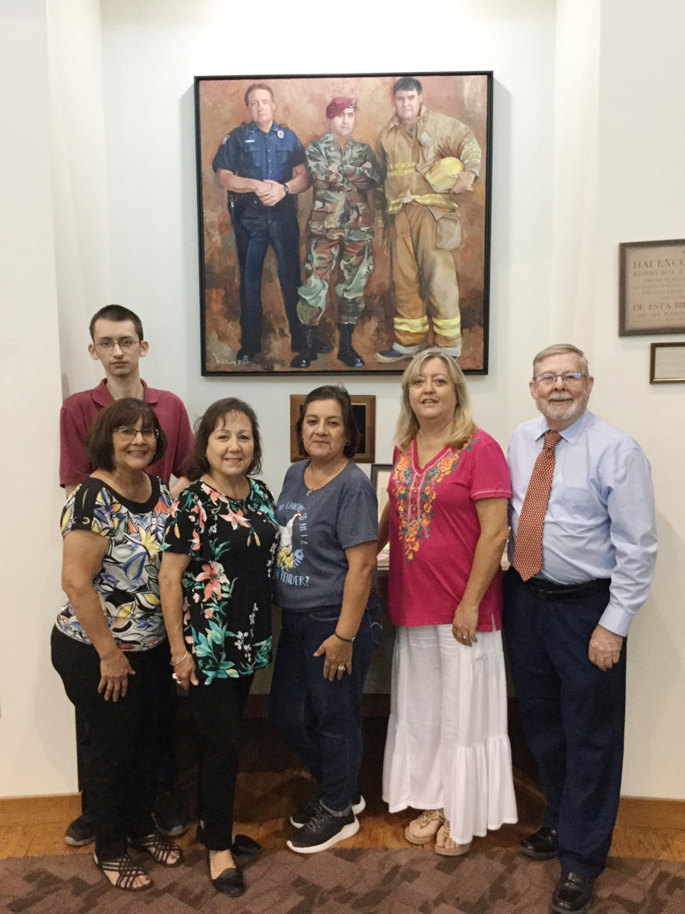 Some of the staff at El Progreso Memorial Library in Uvalde, Texas. (Courtesy of Mendell Morgan)