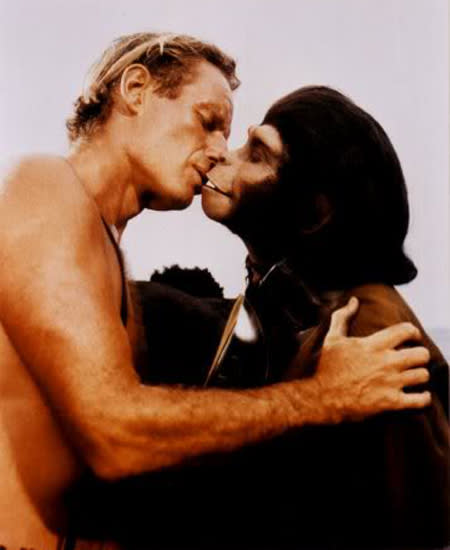 <p>The couple: George (Charlton Heston) and Zira (Kim Hunter) <br><br> Why it's odd: Bestiality for starters. Though the romance between space-traveller-turned-slave George Taylor and simian sexpot Zira isn't exactly explicit (we don't know, we haven't watched the deleted scenes yet), it's always iffy when a man makes out with a monkey. Tim Burton also courted controversy in his 2001 remake, when Helena Bonham Carter's ape made out with – eww – Mark Wahlberg. Gross.</p>