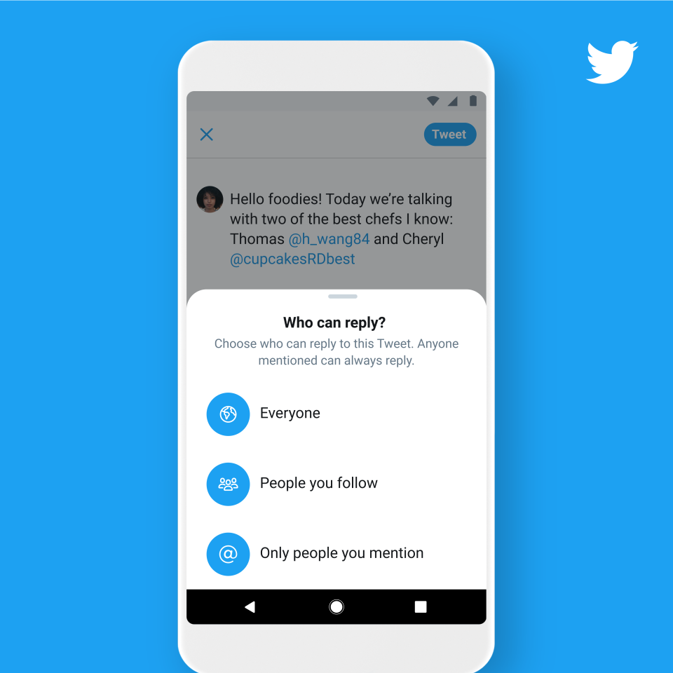 Twitter introduces new conversation settings