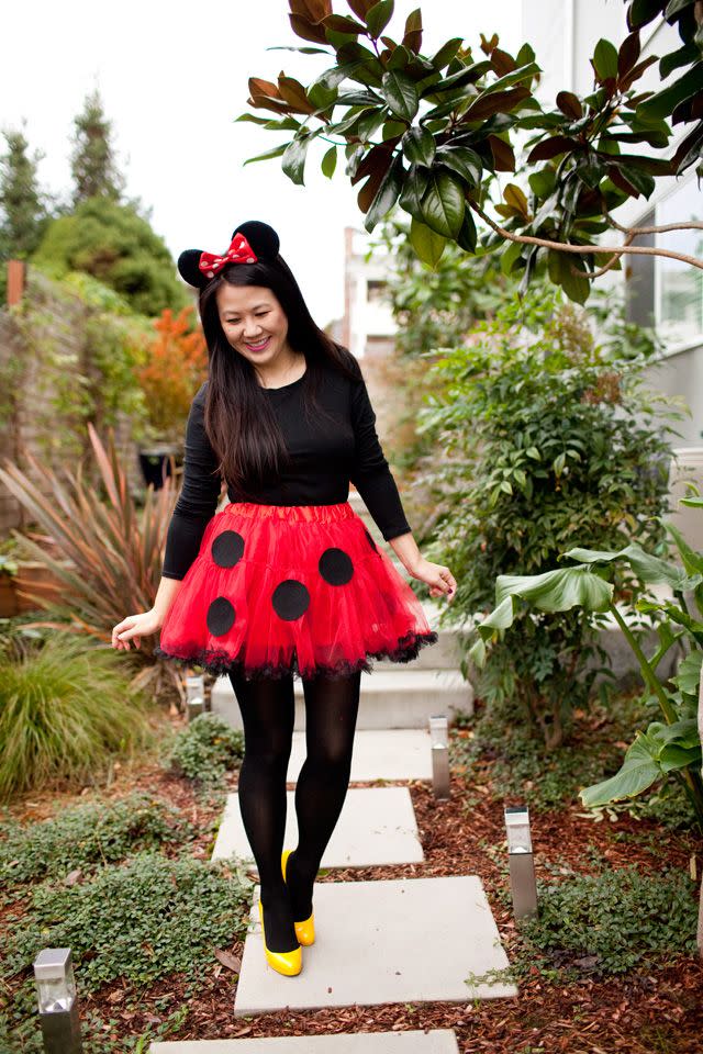 <p>Channel the happiest place on Earth in your DIY costume—your youngsters will absolutely love it! Plus, it truly couldn't be easier to assemble. </p><p><strong>Get the tutorial at <a href="https://www.iamstyle-ish.com/2015/10/diy-minnie-mouse-costume.html" rel="nofollow noopener" target="_blank" data-ylk="slk:I Am Style-ish" class="link ">I Am Style-ish</a>. </strong></p><p><strong><a class="link " href="https://www.amazon.com/emondora-Womens-Petticoat-Ballet-Bubble/dp/B06XD94N8V/?tag=syn-yahoo-20&ascsubtag=%5Bartid%7C2089.g.41450396%5Bsrc%7Cyahoo-us" rel="nofollow noopener" target="_blank" data-ylk="slk:SHOP RED TUTUS">SHOP RED TUTUS</a><br></strong></p>