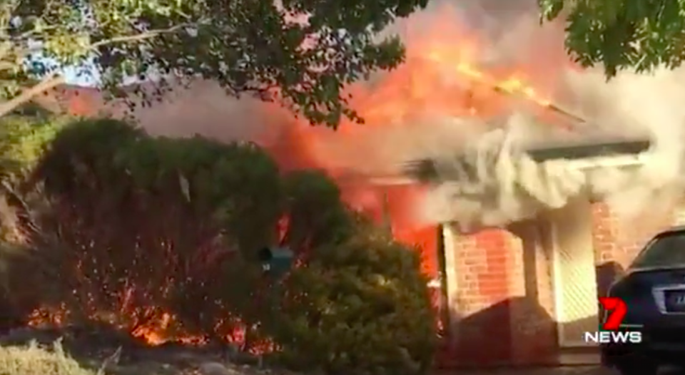 The mother’s home in Greenwith was ravaged by a fire on Monday morning. Source: 7 News