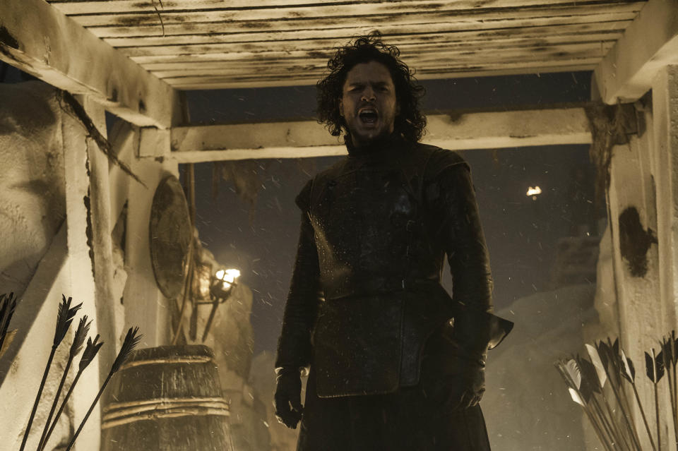 Kit Harington as Jon Snow in Game of Thrones, “The Watchers on the Wall.” (HBO)