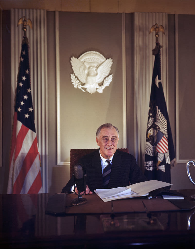 roosevelt at his desk