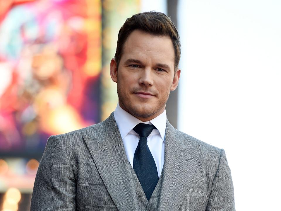 Chris Pratt gets a star on the Hollywood Walk of Fame in 2017.