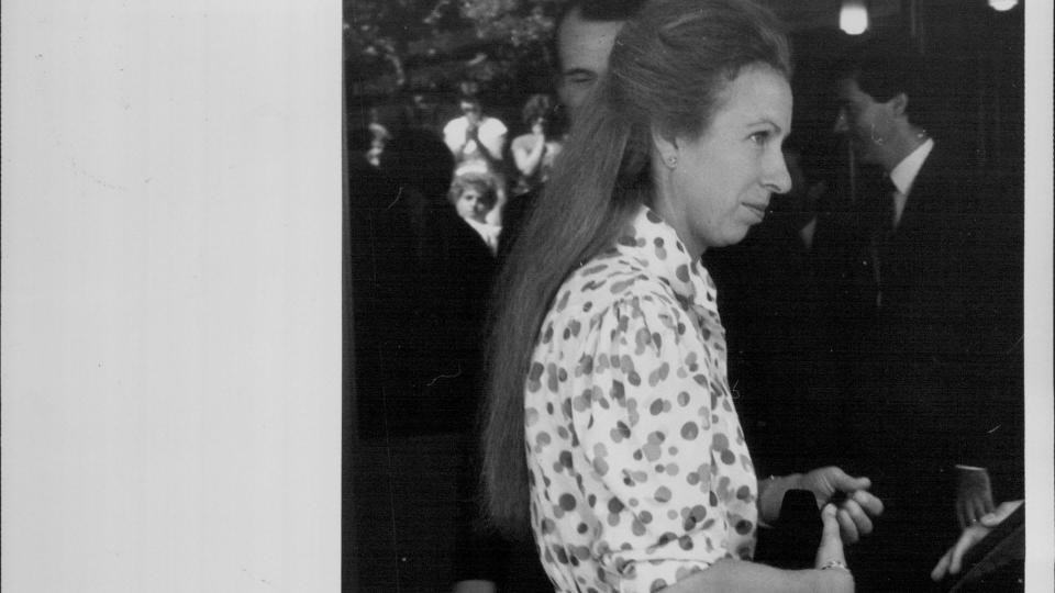 Princess Anne's extremely long hair shown in rare archival photograph from 1983