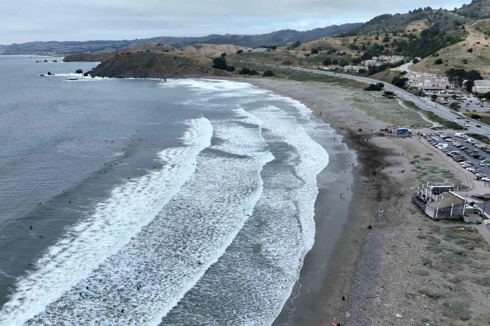 <p>Jane Tyska/Digital First Media/The Mercury News via Getty </p> Linda Mar Beach in Pacifica, Calif.