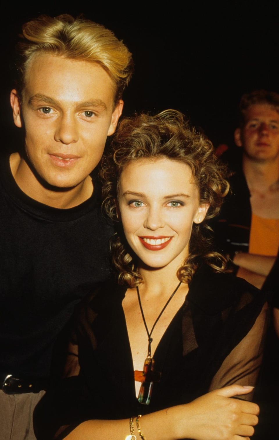 Kylie Minogue and her Neighbours on-(and off-) screen love interest Jason Donovan both recorded songs with SAW - Gie Knaeps/Getty Images