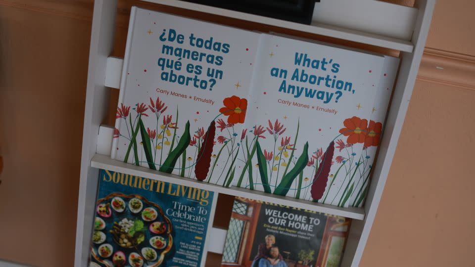 Books on a shelf at A Woman's Choice of Jacksonville clinic, which provides abortion care, in Jacksonville, Florida. - Joe Raedle/Getty Images