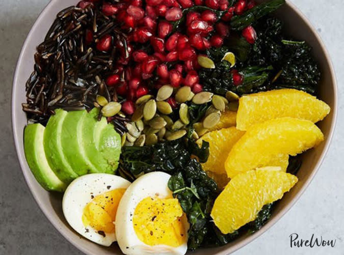 Buddha Bowl with Kale, Avocado, Orange and Wild Ride