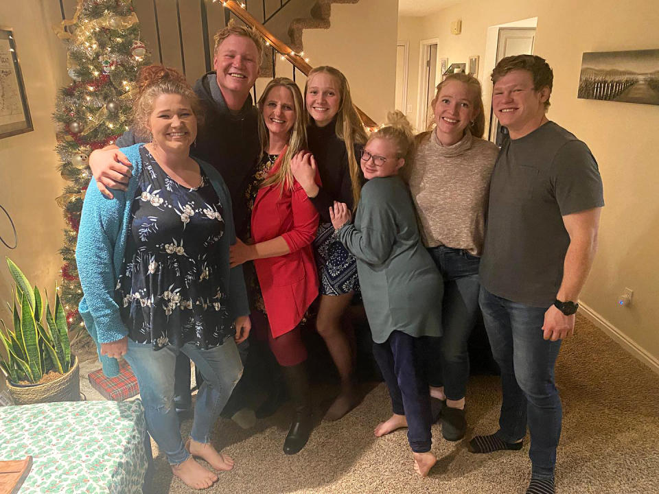 "Here's hoping that the new year brings lots of new and exciting opportunities in our lives," the reality TV matriarch captioned a New Year's Eve photo with five of her children and Hunter.