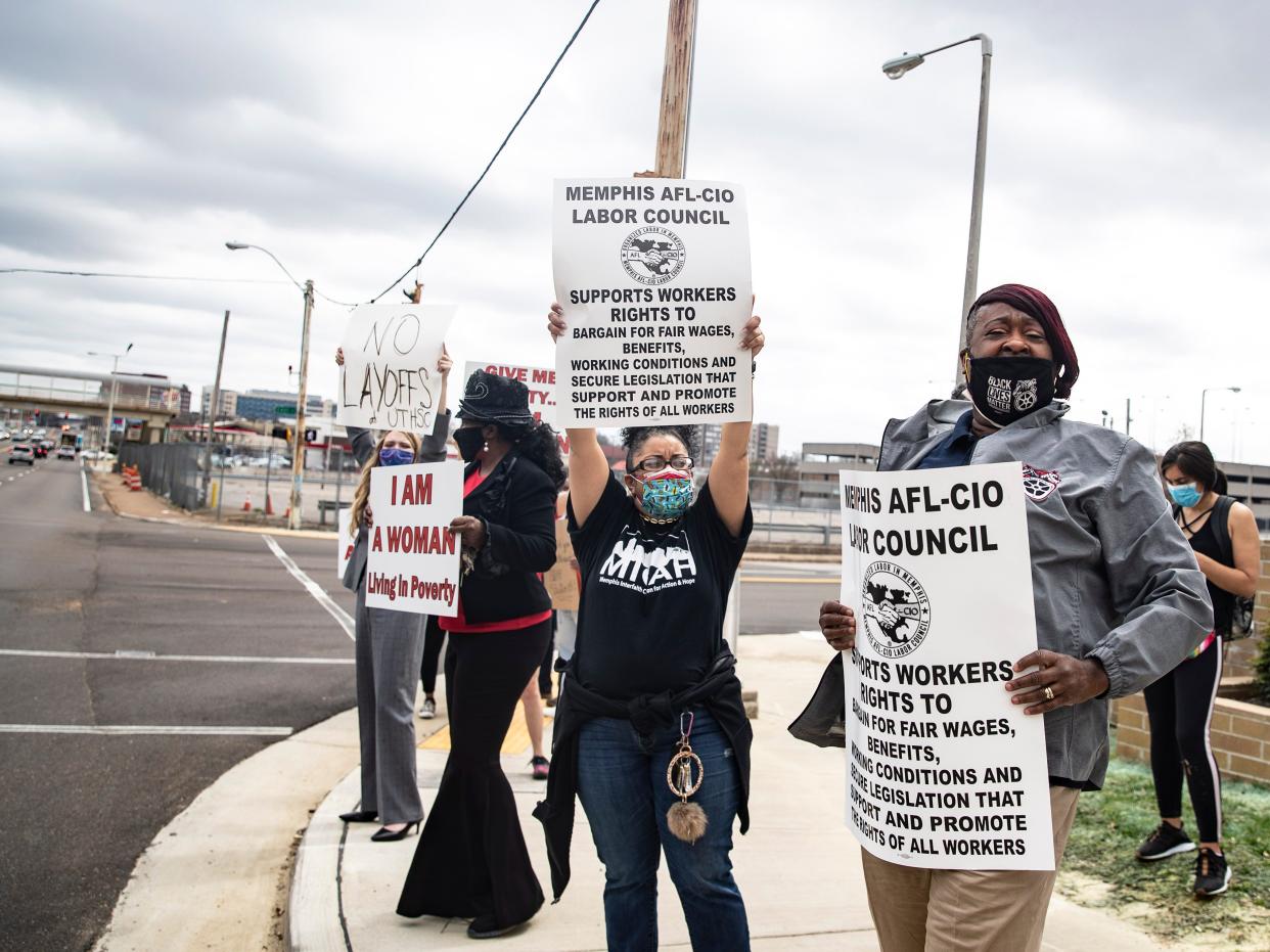 2021 03 12T190847Z_411747774_MT1USATODAY15713345_RTRMADP_3_DEMONSTRATORS PROTEST AGAINST THE LAYOUTS OF SEVENTY UTHSC.JPG