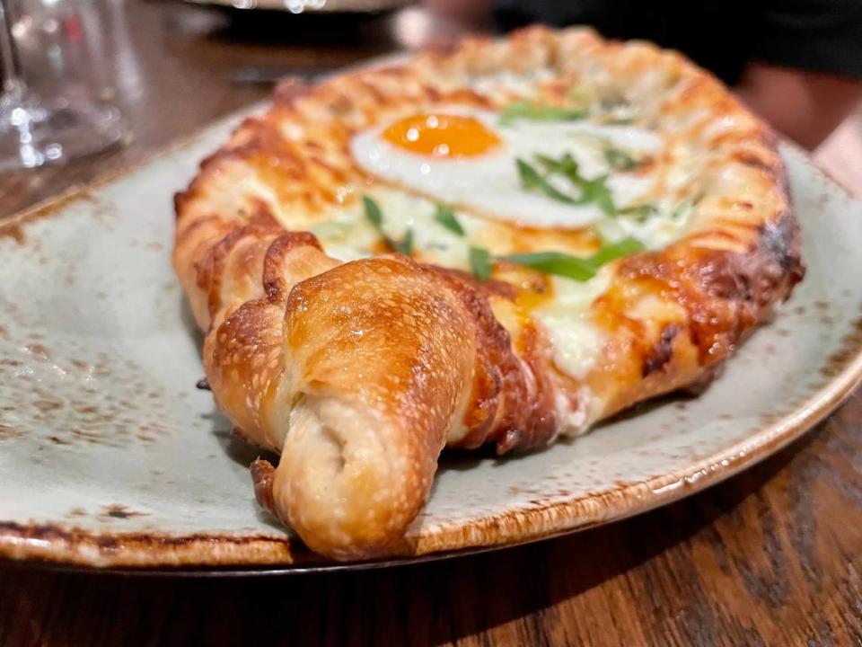 Seasons Kitchen & Bar now features dishes dear to chef Katerina Balagian’s Armenian roots, such as this khachapuri.