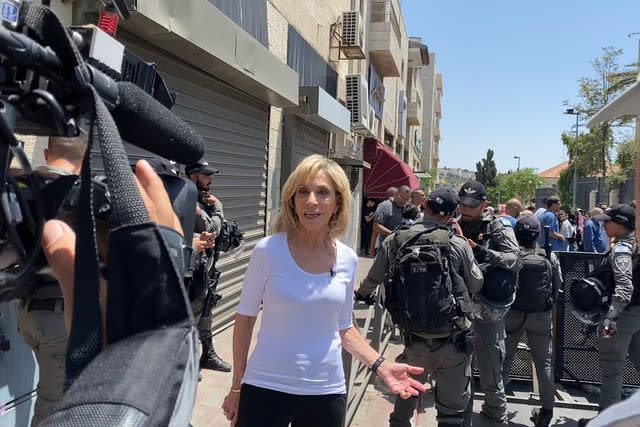 <p>NBC News</p> Andrea Mitchell reports from East Jerusalem in May 2021