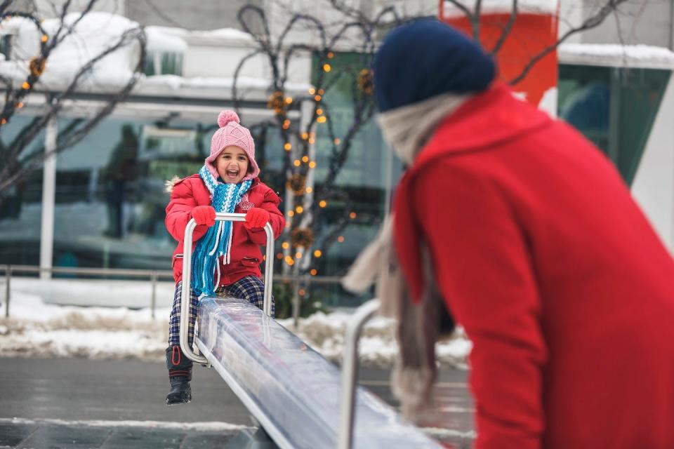 "Impulse" features lights and sounds when people interact with it. It arrives on Cowles Commons in Des Moines on April 18.