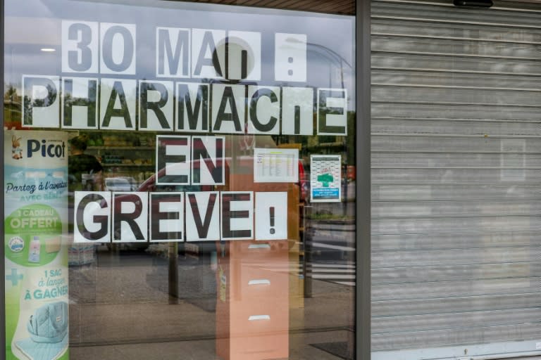 Una farmacia en huelga en Verquigneul, en el norte de Francia, el 30 de mayo de 2024 (Denis Charlet)