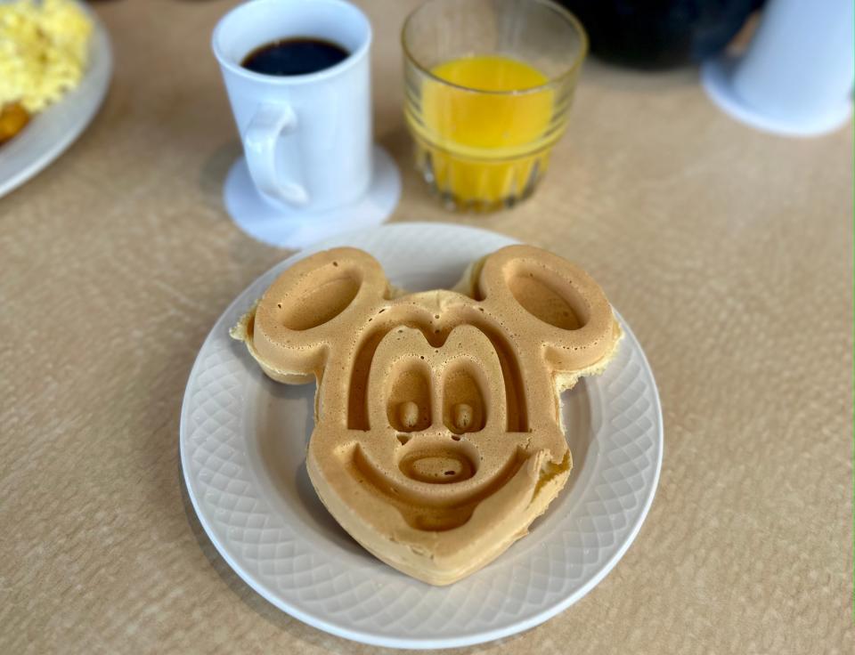 Mickey Mouse shaped waffle 