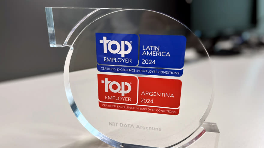 NTT Data recibió el reconocimiento de Top Employer en la Argentina.