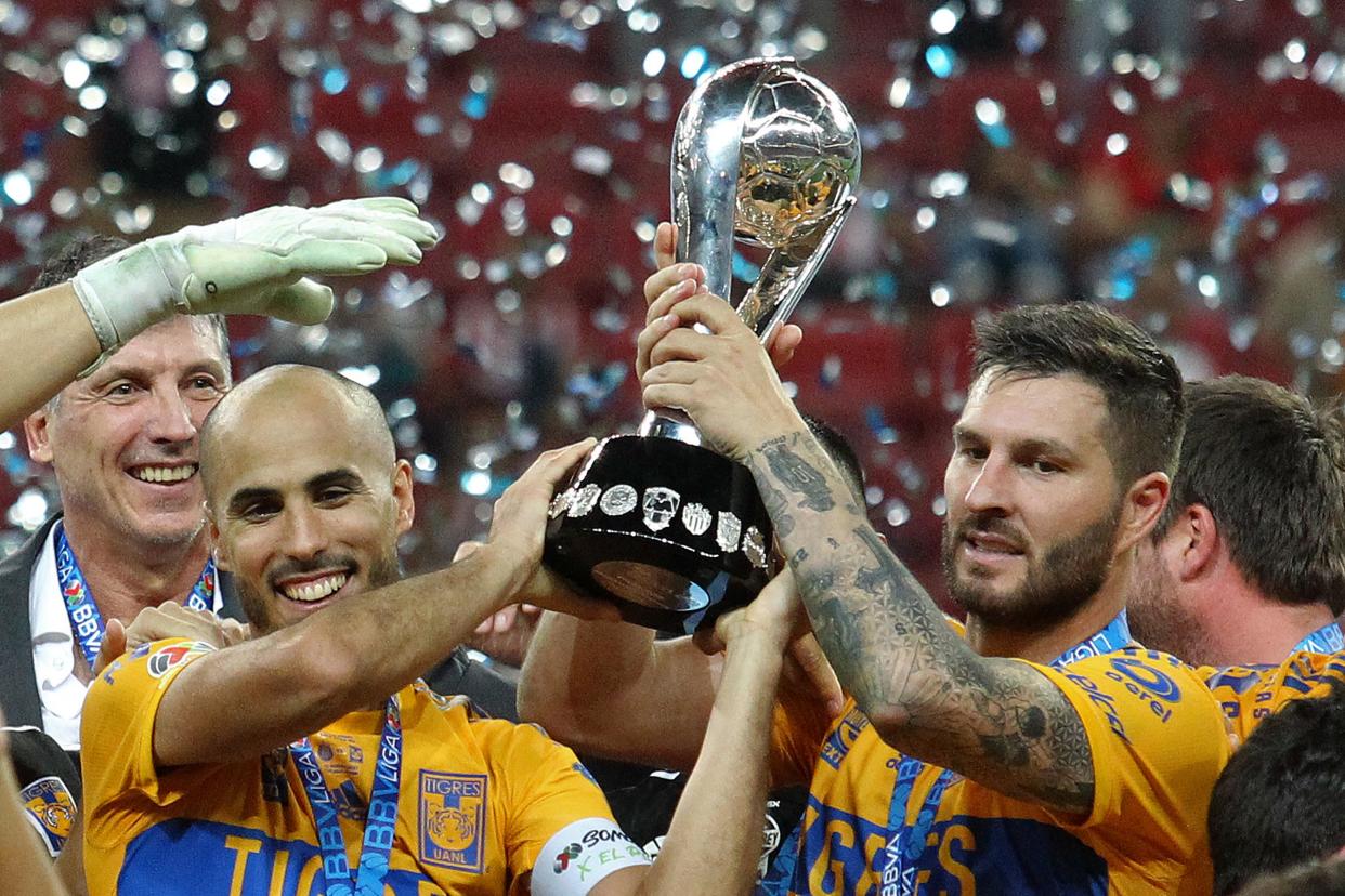  Guido Pizarro se encargó de anotar el tanto con el que Tigres se alzó como campeón  (Foto de: ULISES RUIZ / AFP) (Foto de: ULISES RUIZ/AFP via Getty Images)