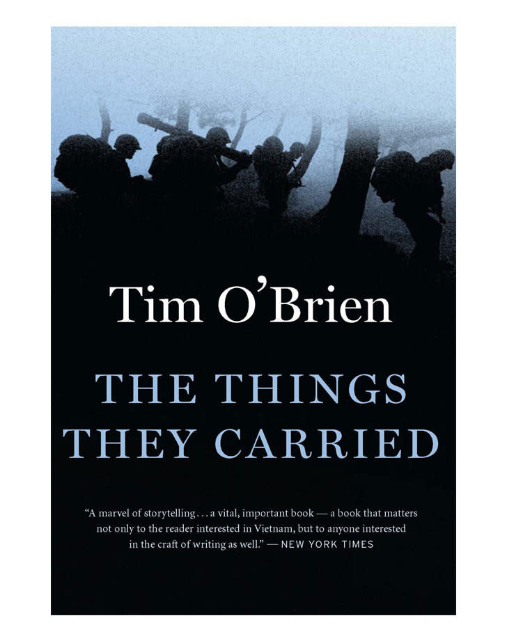 A book cover of "The Things They Carried" by Tim O'Brien.