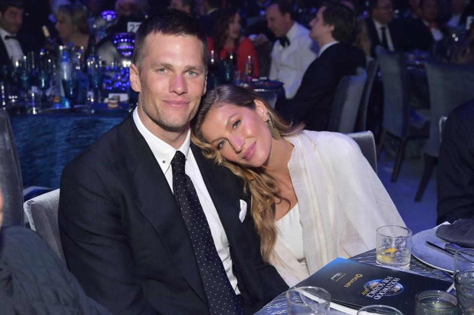 Tom Brady and Gisele Bündchen divorced in 2022 after 13 years of marriage. She is now reportedly dating her jiu-jitsu teacher, which was brought up frequently throughout the night. Getty Images for UCLA Institute