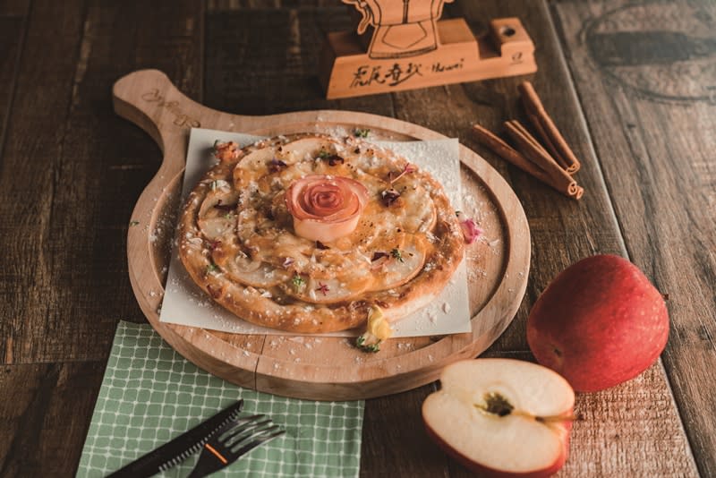 獨家研發的蘋果甜心Pizza。攝影/Ray