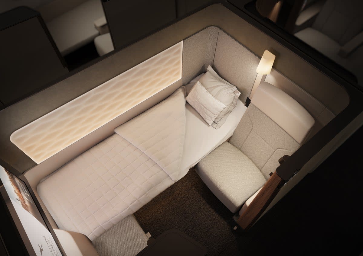 The first-class cabin on the new Qantas Project Sunrise service (Qantas)