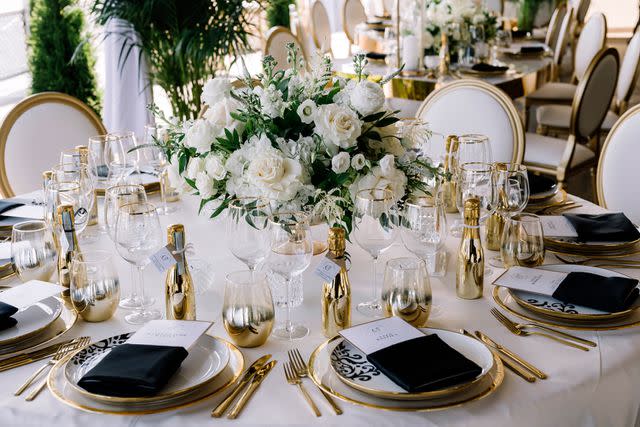 <p>Getty</p> Wedding reception table
