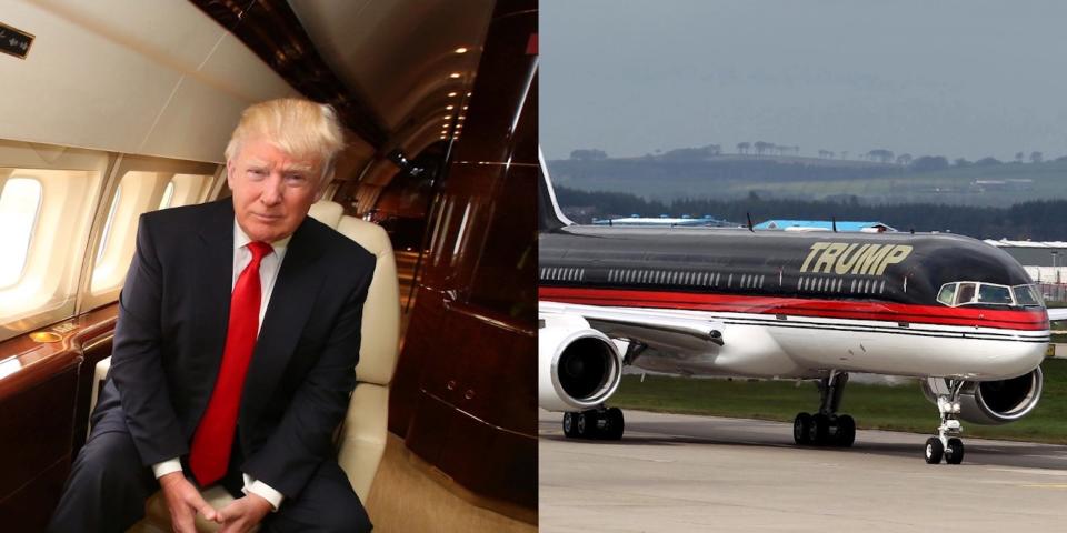 Trump and his Boeing 757.