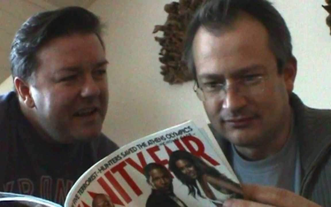 Ricky Gervais and Robin Ince