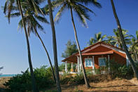 Elsewhere-Goa - You’ll be surprised how close you are to the action on Ashwem beach, yet how cut off you’ll feel from it. The property’s four beachside Portuguese bungalows, owned by fashion photographer Denzil Sequeira, seem to exist in a bubble of solitude, thanks to the creek that surrounds them. Make the 10-minute walk for a delicious French feast at La Plage, or pack it up to eat under the stars on the beach in front of the property.