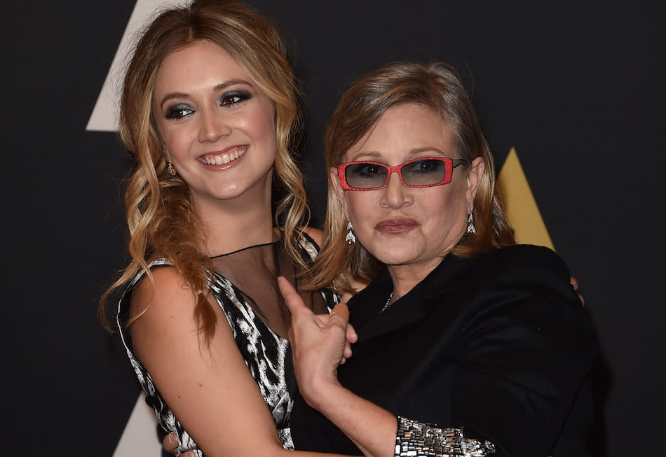 Billie Lourd beautifully paid tribute to her mom, Carrie Fisher, on International Women’s Day