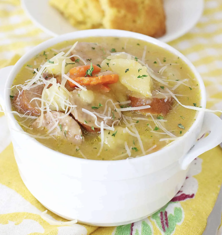 <p>Moore or Less Cooking</p><p>Grab your favorite soup bowl and fill it up. This soup was made to heal your soul. </p><p><strong>Get the Recipe: <a href="https://mooreorlesscooking.com/slow-cooker-kielbasa-soup-recipe/" rel="nofollow noopener" target="_blank" data-ylk="slk:Crock Pot Kielbasa Soup;elm:context_link;itc:0;sec:content-canvas" class="link rapid-noclick-resp">Crock Pot Kielbasa Soup</a></strong></p>