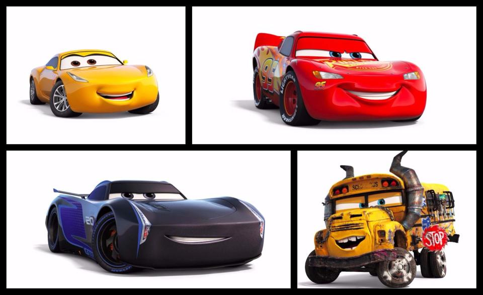 <p>We recently had a chance to screen about 40 minutes of <em>Cars 3</em>, the upcoming installment in Pixar’s anthropomorphic-automobile saga. The good news is that, after the uneven, Mater-centric detour of the second movie, the focus is squarely back on what the series did best in the first film: weave a rich tapestry of automotive nerdery and idyllic Americana set against the backdrop of stock-car racing. </p><p>In the new film, the Last Great American Hero makes an appearance as Junior Moon, a home-brew “fuel” runner turned early racer. Nico Rosberg’s favorite guy, Lewis Hamilton, makes his second appearance in a <em>Cars</em> picture, this time as Lightning McQueen’s J.A.R.V.I.S.-like digital assistant, and the whole wacky gang from Radiator Springs returns-even the late Paul Newman’s Doc Hudson gets some screen time. Fresh on the scene are Cristela Alonzo’s Cruz Ramirez, the trainer who helps whip Lightning back into shape after a brutal crash; McQueen’s younger nemesis, Jackson Storm (Armie Hammer); and Nathan Fillion as Sterling, Lightning’s new team owner.</p><p>Click through for a look at both new characters from the film, as well as fresh renderings of old favorites.</p>