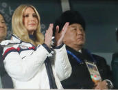 Pyeongchang 2018 Winter Olympics - Closing ceremony - Pyeongchang Olympic Stadium - Pyeongchang, South Korea - February 25, 2018 - Ivanka Trump, U.S. President Donald Trump's daughter and senior White House adviser, and Kim Yong Chol of the North Korea delegation attend the closing ceremony. REUTERS/Lucy Nicholson