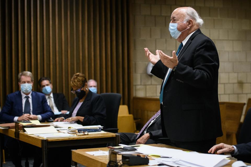 Attorney Robert "Bob" Hunter argues why the Vote Yes referendum should be on the November election ballot during a hearing at the Cumberland County Courthouse on Thursday, Sept. 1, 2022.