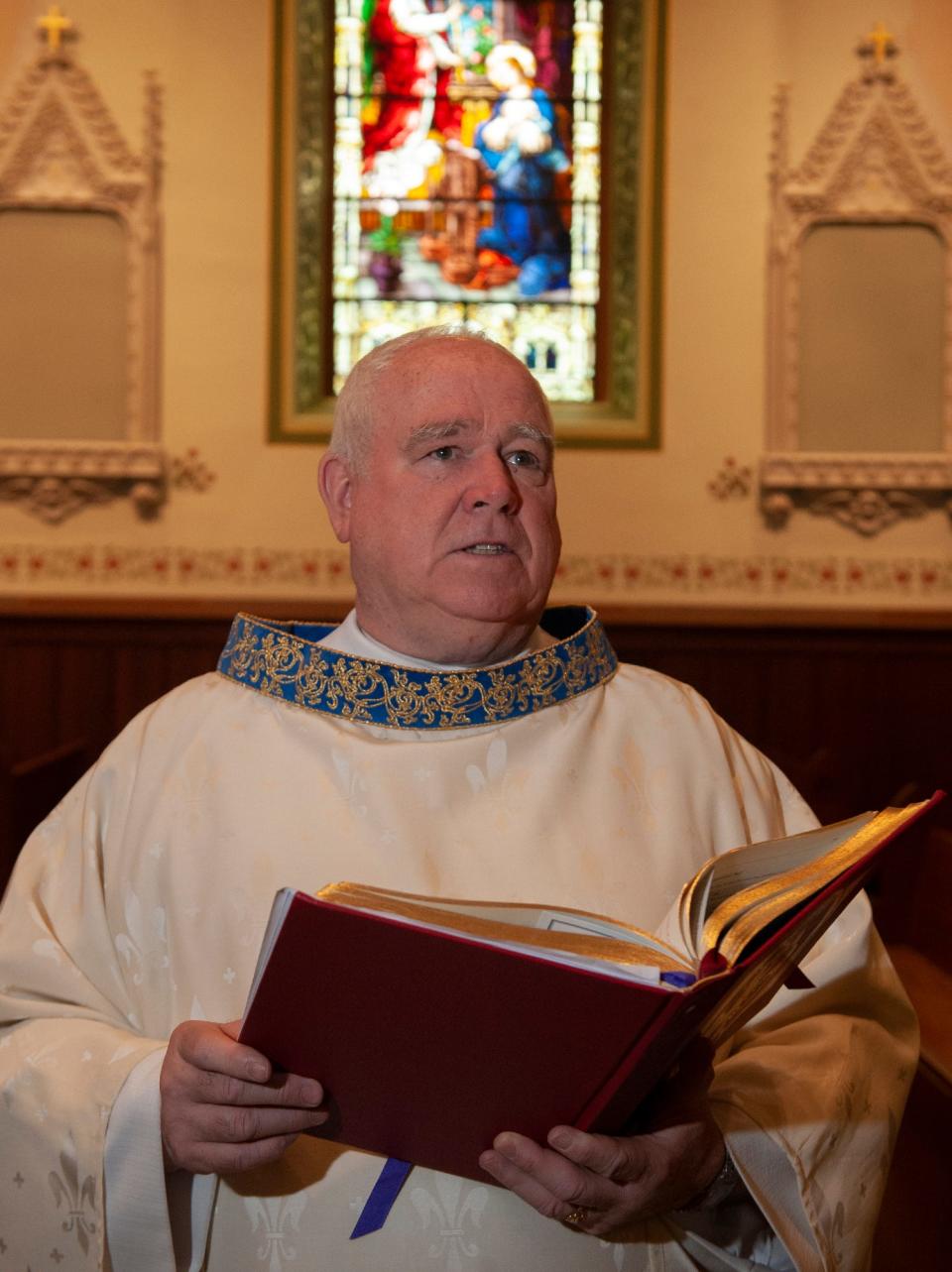 The Rev. Peter Joyce, pastor at Saint Mary of the Assumption Church in Milford, is encouraged by a recent uptick in church attendance. "We saw that on Ash Wednesday, when we had our biggest crowds in years."