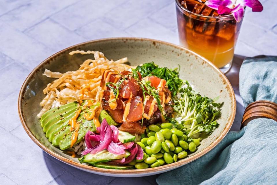 A Tommy Bahama Restaurant and Marlin Bar will be joining the lineup of dining places coming to Center Point at Waterside, 6516-6600 University Parkway. Shown above is an ahi poke bowl.