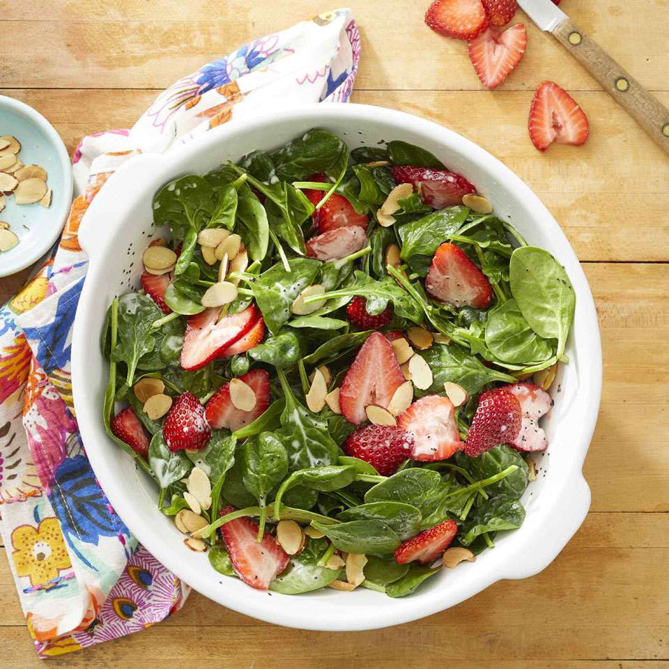 Spinach & Strawberry Salad with Poppy Seed Dressing