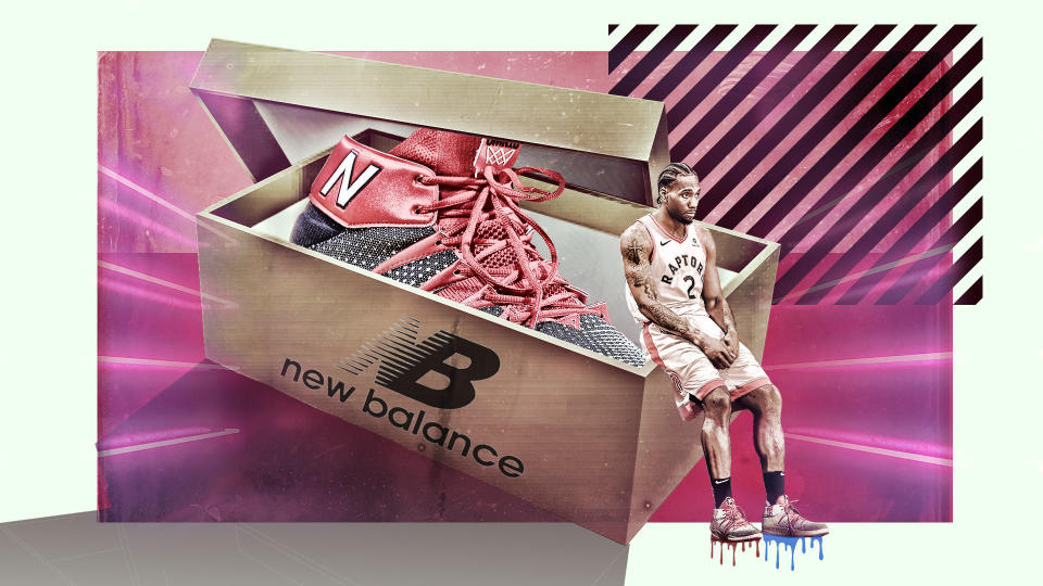 Toronto Raptors superstar Kawhi Leonard and New Balance are a perfect match. (Ciaran Breen/Yahoo Sports Canada/Getty)