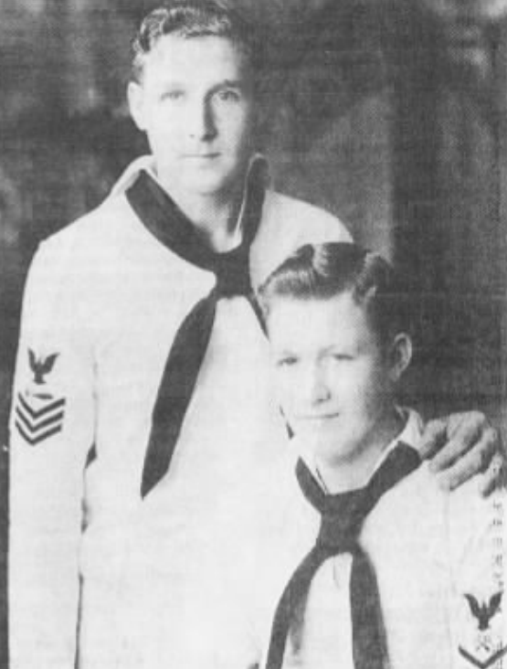 This undated photo of brothers Clayton, left, and Jerry Schenkelberg ran Dec. 2, 1991, in the Des Moines Register, part of the USA TODAY Network. Both men were stationed at Pearl Harbor on the day of the attack. Jerry was on the battleship Nevada, which was hit by torpedoes. Clayton was at a submarine base.