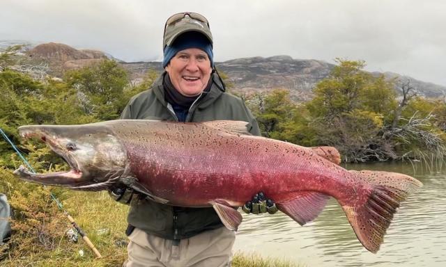 Giant chinook salmon caught in Argentina a pending world record