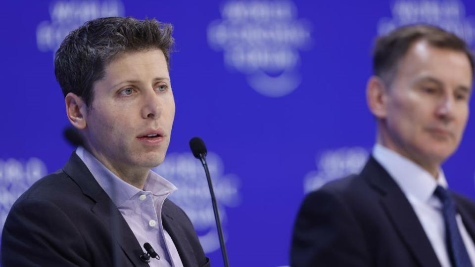 Sam Altman speaking at the World Economic Forum.