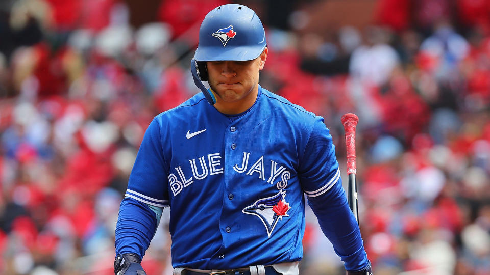 The Blue Jays have really struggled to hit left-handed pitching in 2023. (Photo by Dilip Vishwanat/Getty Images)
