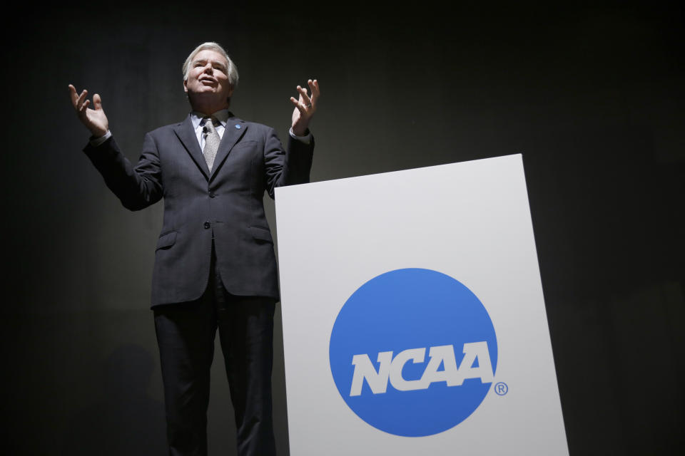 NCAA president Mark Emmert called for systematic changes in the wake of a Yahoo Sports report. (AP)