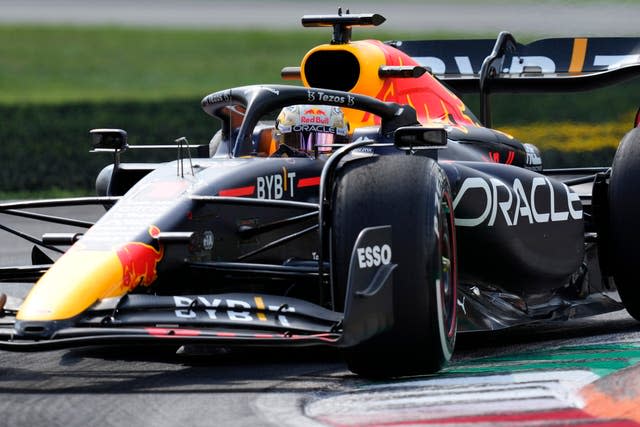 Max Verstappen during first practice at Monza 