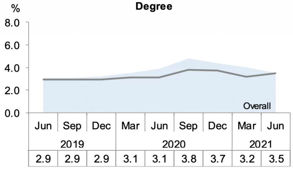 Degree holders most affected by unemployment