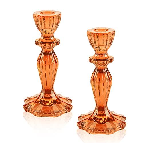 14) Glass Candleholders